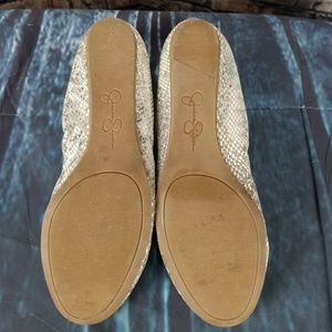 Jessica Simpson Shoes - Jessica Simpson Shiny Faux Snake Flats Size 9.5 Jessica Simpson Shoes - Jessica Simpson Shiny Faux Snake Flats Size 9.5